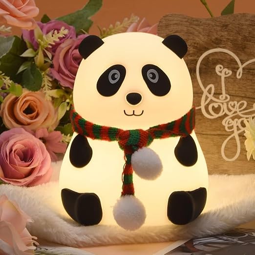 Adorable Panda Night Light – Tap Control & 7 Soothing Colors