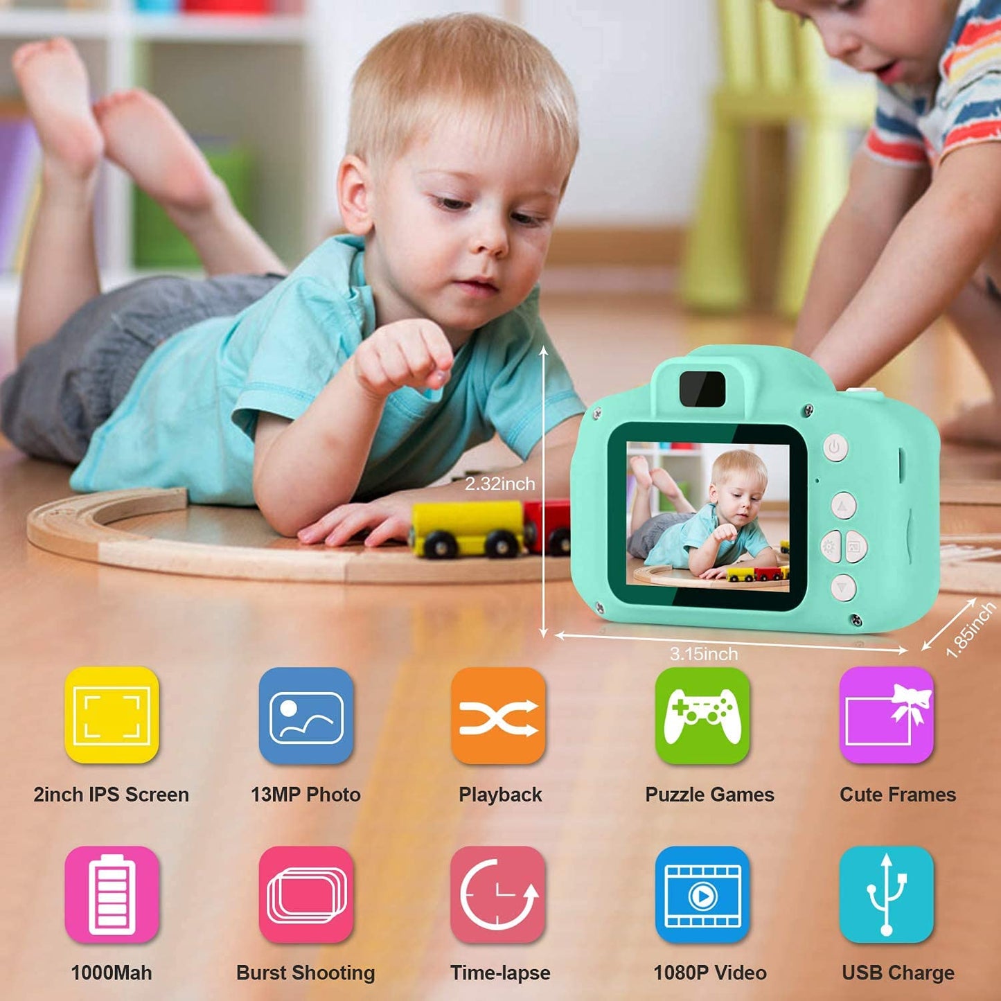 Caddle & Toes Kids Digital Camera – 32GB HD Selfie Toy