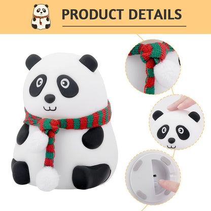 Adorable Panda Night Light – Tap Control & 7 Soothing Colors
